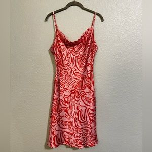 Pop Color Zebra Print Slip Dress